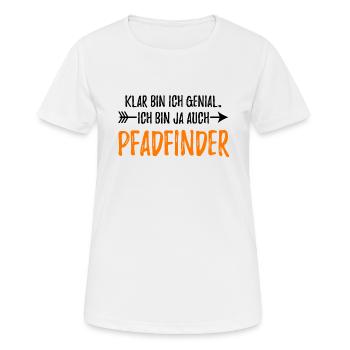 Pfadfinder - Frauen T-Shirt atmungsaktiv - Weiß - Vorne - AI Model Female 172 dark (172cm)