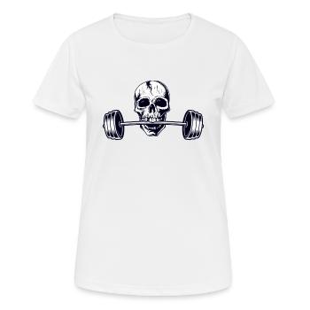Haltérophile graphique, Powerlifting Lift Heavy - T-shirt respirant Femme - blanc - Devant - AI Model Female 172 dark (172cm)