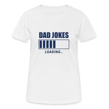 Invite papa blague - T-shirt respirant Femme - blanc - Devant - AI Model Female 172 dark (172cm)