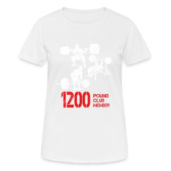 1200 Pound Club Member 2 - Bodybuilder Powerlifter - Frauen T-Shirt atmungsaktiv - Weiß - Vorne - AI Model Female 172 dark (172cm)