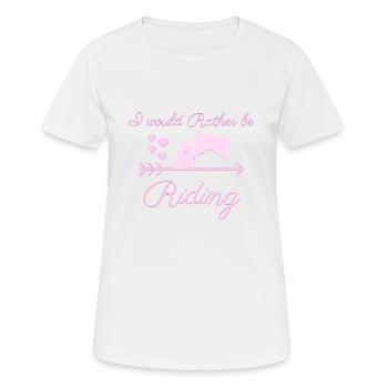 je préfère monter - T-shirt respirant Femme - blanc - Devant - AI Model Female 172 dark (172cm)