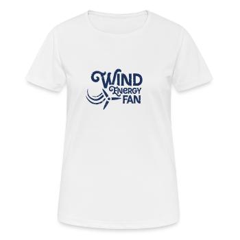 Wind energy wind turbine wind power wind wheel wind - Women's Breathable T-Shirt - white - Front - AI Model Female 172 dark (172cm)