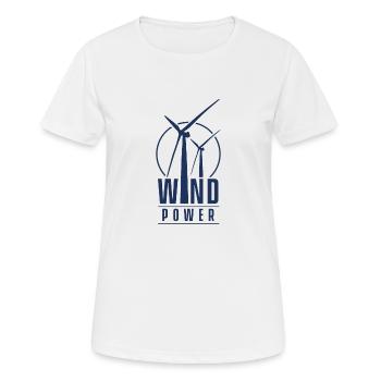Wind power wind turbine wind energy wind wind turbine - Women's Breathable T-Shirt - white - Front - AI Model Female 172 dark (172cm)