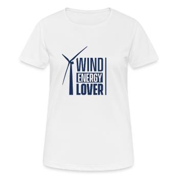 Wind turbine wind power wind energy wind turbine wind - Women's Breathable T-Shirt - white - Front - AI Model Female 172 dark (172cm)