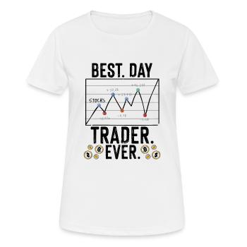 Meilleur day trader jamais en bourse Forex - T-shirt respirant Femme - blanc - Devant - AI Model Female 172 dark (172cm)
