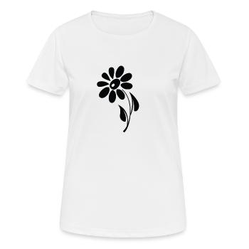 Blume und Blumen Symbol - Frauen T-Shirt atmungsaktiv - Weiß - Vorne - AI Model Female 172 dark (172cm)