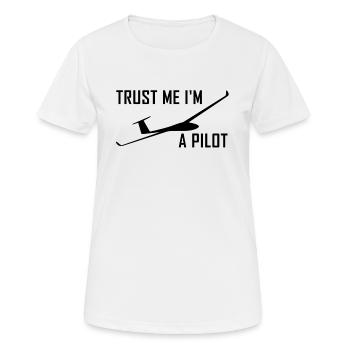 pilot - Frauen T-Shirt atmungsaktiv - Weiß - Vorne - AI Model Female 172 dark (172cm)