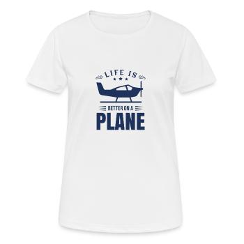 pilot - Women's Breathable T-Shirt - white - Front - AI Model Female 172 dark (172cm)