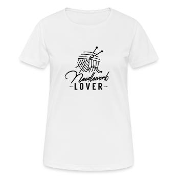 Nadelarbeit Handarbeit Textil Nadel Nähen Faden - Frauen T-Shirt atmungsaktiv - Weiß - Vorne - AI Model Female 172 dark (172cm)
