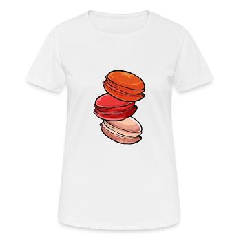 Macaroon Baker and Foodie Gift - Women's Breathable T-Shirt - white - Front - AI Model Female 172 dark (172cm)