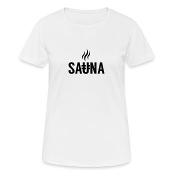 Transpiration Sauna Wellness Spa Lovers Sauna - T-shirt respirant Femme - blanc - Devant - AI Model Female 172 dark (172cm)