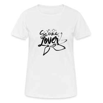 Saunas Transpiration Sauna Spa amoureux du bien-être - T-shirt respirant Femme - blanc - Devant - AI Model Female 172 dark (172cm)