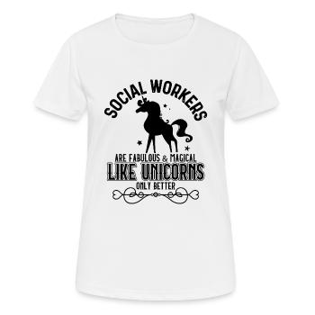 Social Worker Profession Job Title - Women's Breathable T-Shirt - white - Front - AI Model Female 172 dark (172cm)
