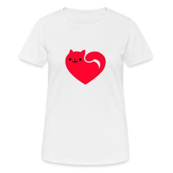 Chemise chat - T-shirt respirant Femme - blanc - Devant - AI Model Female 172 dark (172cm)