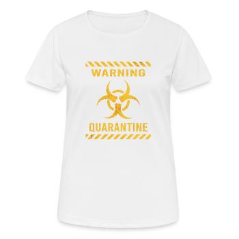 La quarantaine - T-shirt respirant Femme - blanc - Devant - AI Model Female 172 dark (172cm)