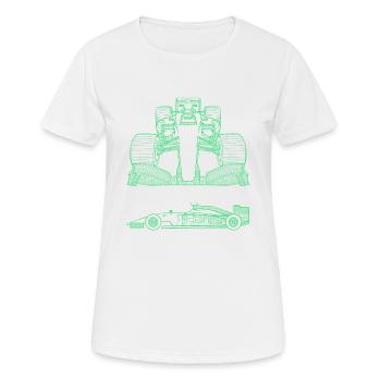 Voiture de course en 3D formule de course voiture de course 1 un - T-shirt respirant Femme - blanc - Devant - AI Model Female 172 dark (172cm)