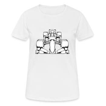 Voiture de course formule de course voiture de course 1 un - T-shirt respirant Femme - blanc - Devant - AI Model Female 172 dark (172cm)