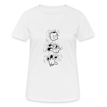 Ciseaux papier rock - T-shirt respirant Femme - blanc - Devant - AI Model Female 172 dark (172cm)