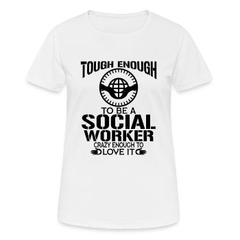 Social Worker Profession Job Title - Women's Breathable T-Shirt - white - Front - AI Model Female 172 dark (172cm)
