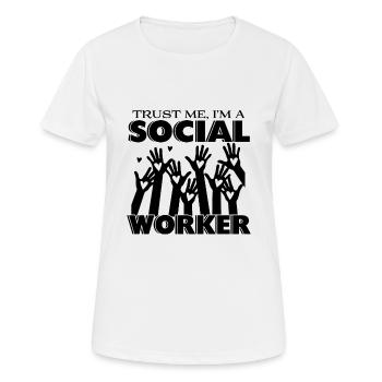 Social Worker Profession Job Title Gift - Women's Breathable T-Shirt - white - Front - AI Model Female 172 dark (172cm)