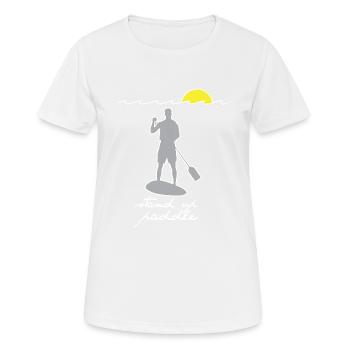 SUP - Stand Up Paddle - T-shirt respirant Femme - blanc - Devant - AI Model Female 172 dark (172cm)
