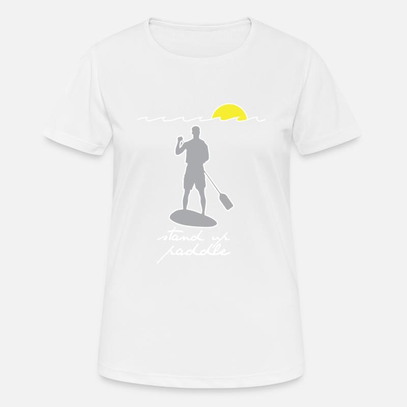 SUP - Stand Up Paddle - T-shirt respirant Femme - blanc