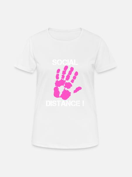 Social Distance - Women's Breathable T-Shirt - white