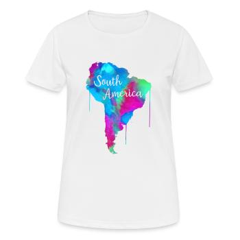 Amérique du Sud - T-shirt respirant Femme - blanc - Devant - AI Model Female 172 dark (172cm)