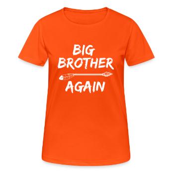 grand frère encore - T-shirt respirant Femme - orange néon - Devant - AI Model Female 172 dark (172cm)