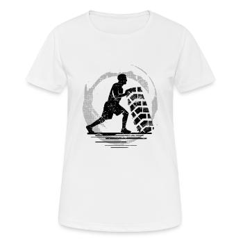 Weight training fitness motivation training - Women's Breathable T-Shirt - white - Front - AI Model Female 172 dark (172cm)
