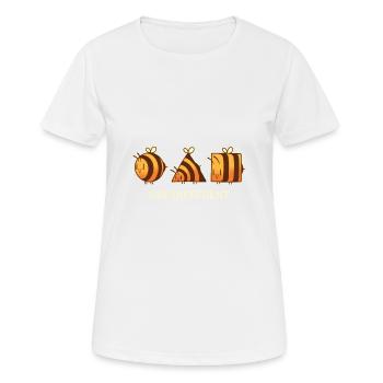 Bee different Bienen Shirt - Frauen T-Shirt atmungsaktiv - Weiß - Vorne - AI Model Female 172 dark (172cm)
