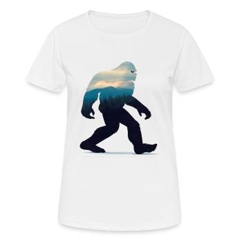 Légende du Bigfoot Yeti - T-shirt respirant Femme - blanc - Devant - AI Model Female 172 dark (172cm)