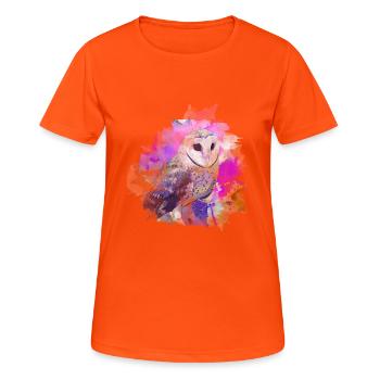 Chouette - T-shirt respirant Femme - orange néon - Devant - AI Model Female 172 dark (172cm)