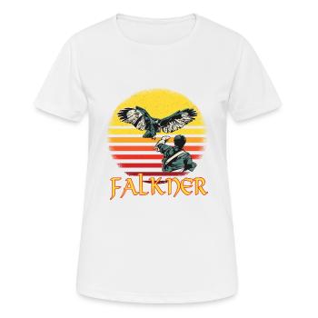 Falkner Falknerei Beizjagd Greifvogel Greif - Frauen T-Shirt atmungsaktiv - Weiß - Vorne - AI Model Female 172 dark (172cm)