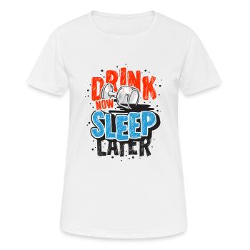 Jetzt trinken - Frauen T-Shirt atmungsaktiv - Weiß - Vorne - AI Model Female 172 dark (172cm)
