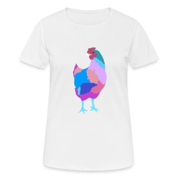 Chicken - Women's Breathable T-Shirt - white - Front - AI Model Female 172 dark (172cm)