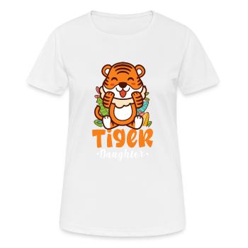 Tiger Daughter - Cute Girls Tiger Cub - Women's Breathable T-Shirt - white - Front - AI Model Female 172 dark (172cm)