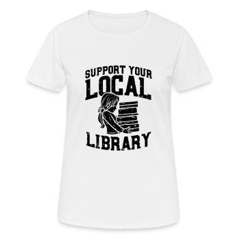 Librarian library gift - Women's Breathable T-Shirt - white - Front - AI Model Female 172 dark (172cm)