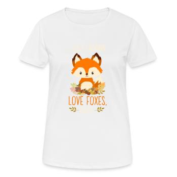 I Just Freakin 'Love Foxes, Okay - Cadeau pour Fox - T-shirt respirant Femme - blanc - Devant - AI Model Female 172 dark (172cm)