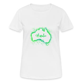 Australia - Women's Breathable T-Shirt - white - Front - AI Model Female 172 dark (172cm)