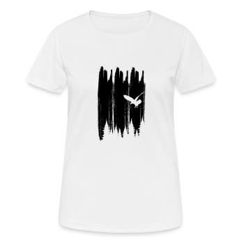 Chemise d'extérieur de camping - T-shirt respirant Femme - blanc - Devant - AI Model Female 172 dark (172cm)