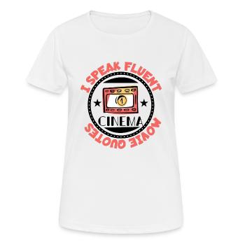 Movie Movies Vintage Cinema - Women's Breathable T-Shirt - white - Front - AI Model Female 172 dark (172cm)