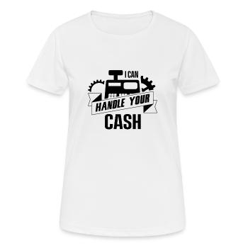 Caissier réception caissier caissier caissier - T-shirt respirant Femme - blanc - Devant - AI Model Female 172 dark (172cm)