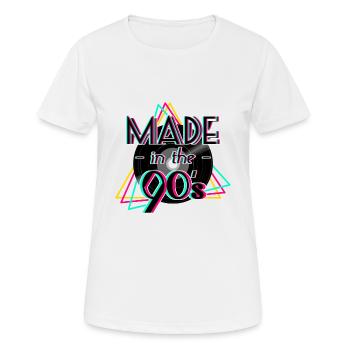nineties - Women's Breathable T-Shirt - white - Front - AI Model Female 172 dark (172cm)