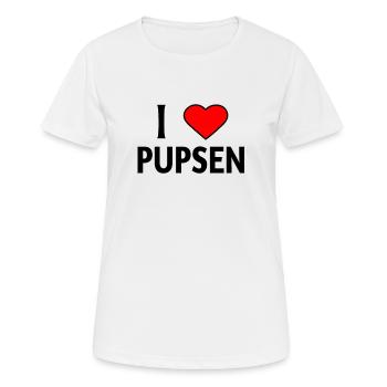 i love pupsen - Frauen T-Shirt atmungsaktiv - Weiß - Vorne - AI Model Female 172 dark (172cm)
