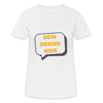 DEIN DESIGN HIER - Frauen T-Shirt atmungsaktiv - Weiß - Vorne - AI Model Female 172 dark (172cm)