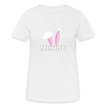 Kosename Schnuffi Geschenkidee - Frauen T-Shirt atmungsaktiv - Weiß - Vorne - AI Model Female 172 dark (172cm)