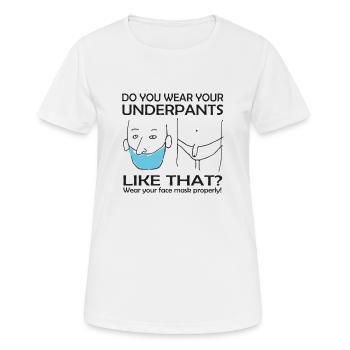 Lustiger Corona Spruch - Frauen T-Shirt atmungsaktiv - Weiß - Vorne - AI Model Female 172 dark (172cm)