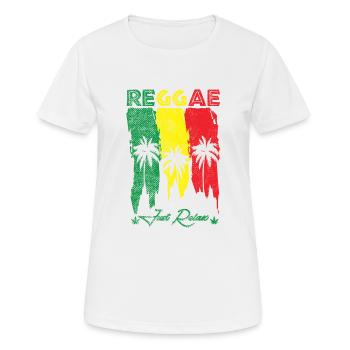Reggae Dread Rasta Jamaïque - T-shirt respirant Femme - blanc - Devant - AI Model Female 172 dark (172cm)