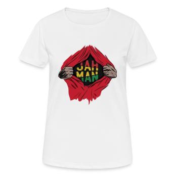 Reggae Dread Rasta Jamaïque - T-shirt respirant Femme - blanc - Devant - AI Model Female 172 dark (172cm)